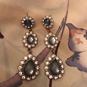 Green jeweled earrings